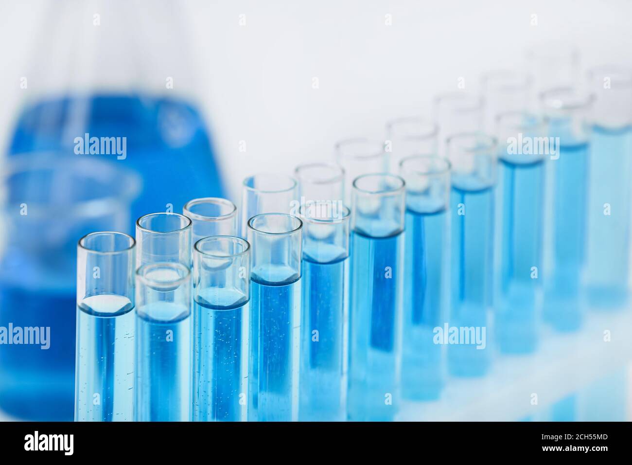 Test tubes in laboratory, closeup Stock Photo Alamy
