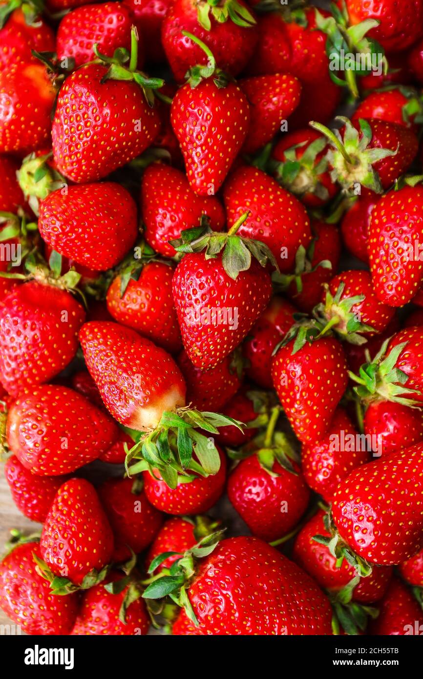 Fresh ripe strawberry as background Stock Photo - Alamy