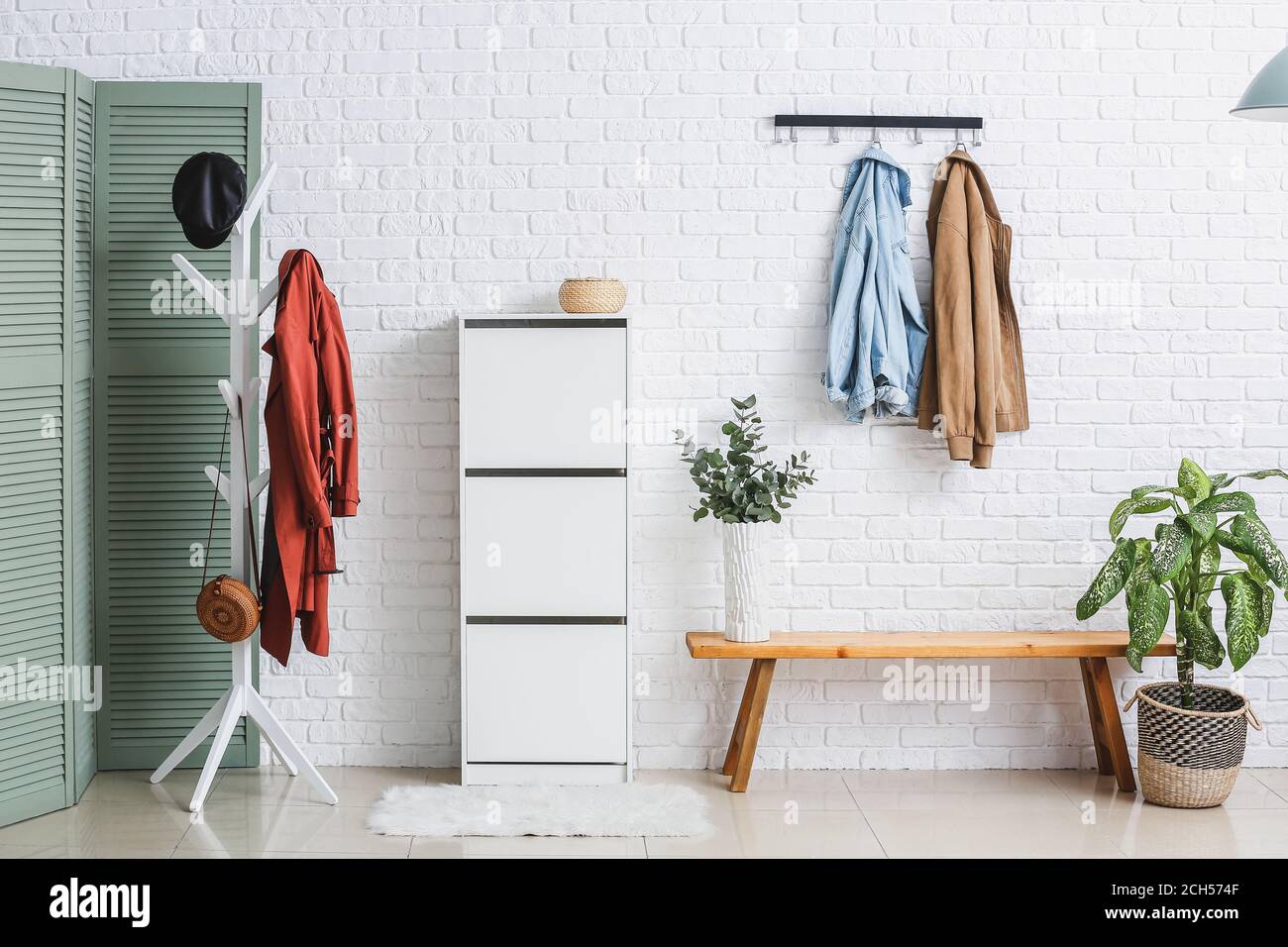 Stylish interior of modern hall Stock Photo - Alamy
