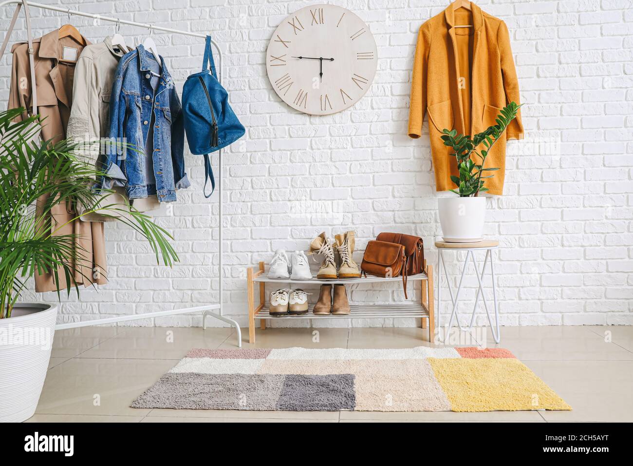 Stylish interior of modern hall Stock Photo - Alamy