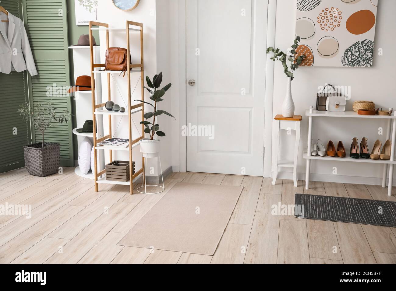 Stylish interior of modern hall Stock Photo - Alamy