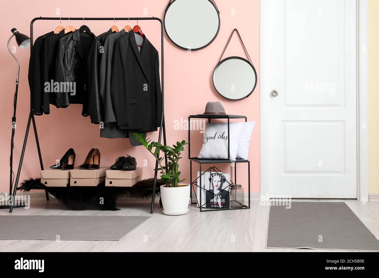 Stylish interior of modern hall Stock Photo - Alamy