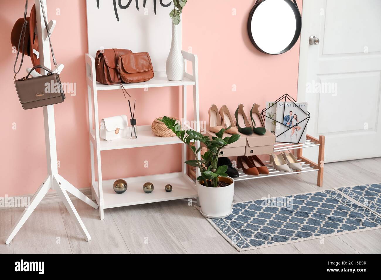 Stylish interior of modern hall Stock Photo - Alamy