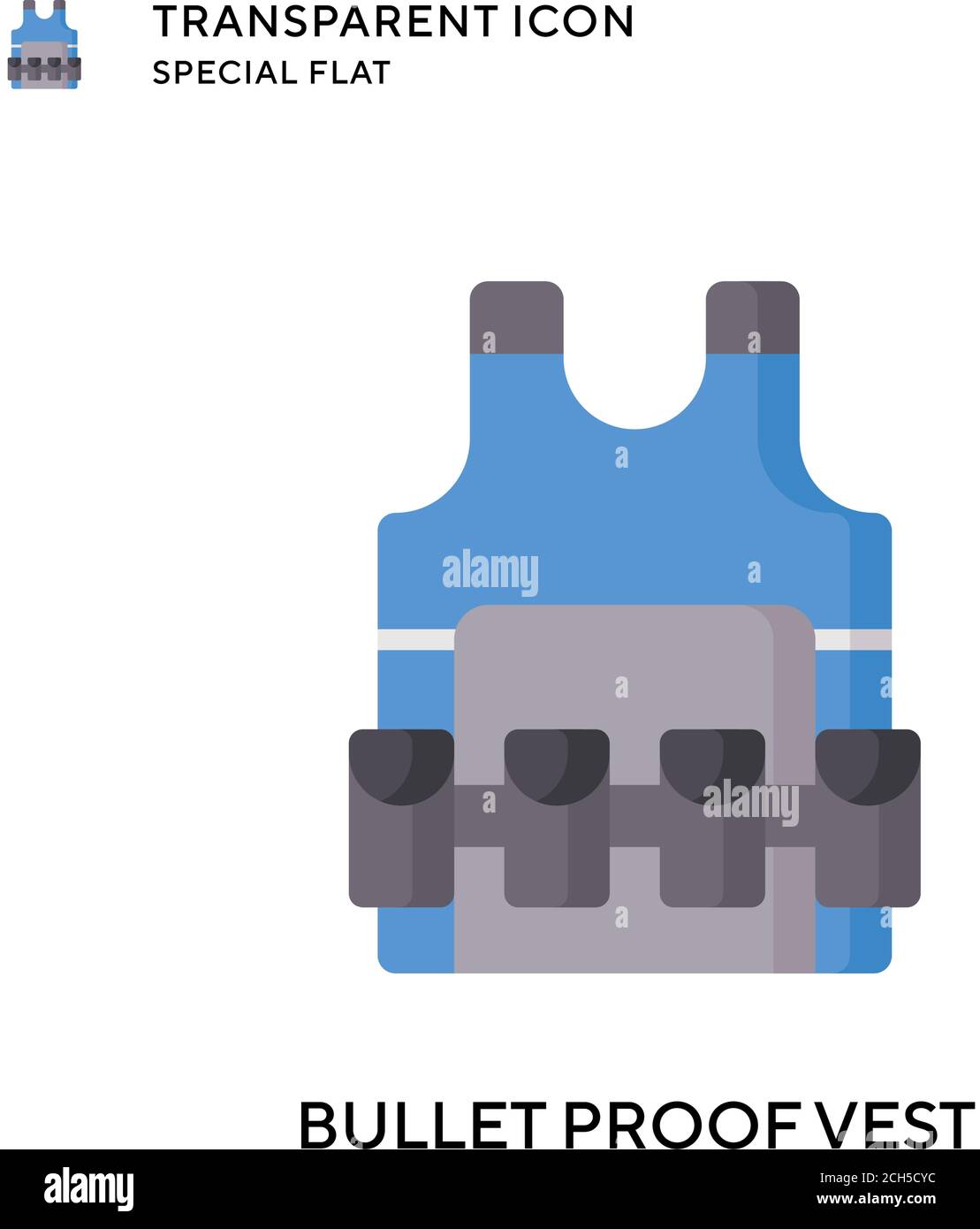Bullet proof vest vector icon. Flat style illustration. EPS 10 vector ...