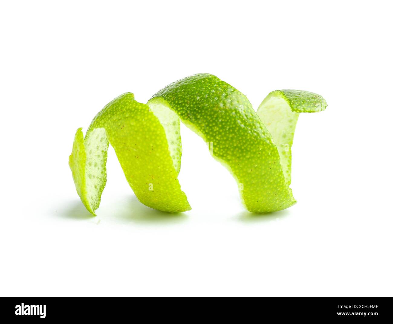 Lime peel on white background Stock Photo Alamy