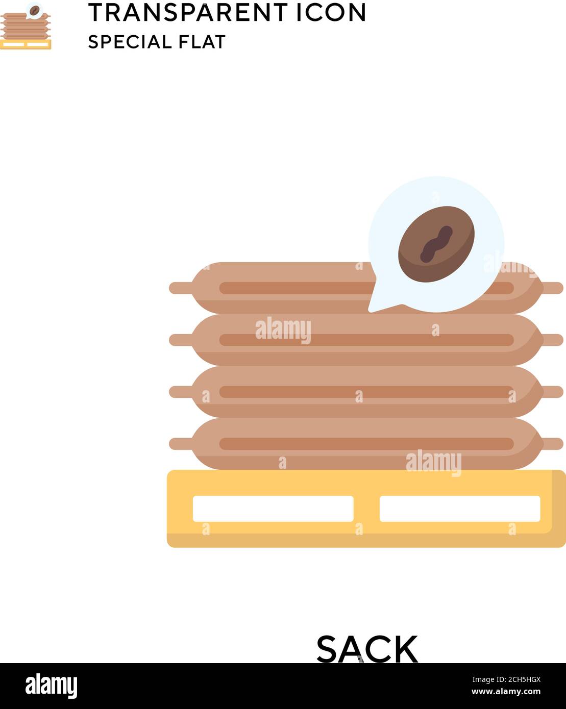 Sack vector icon. Flat style illustration. EPS 10 vector Stock Vector ...