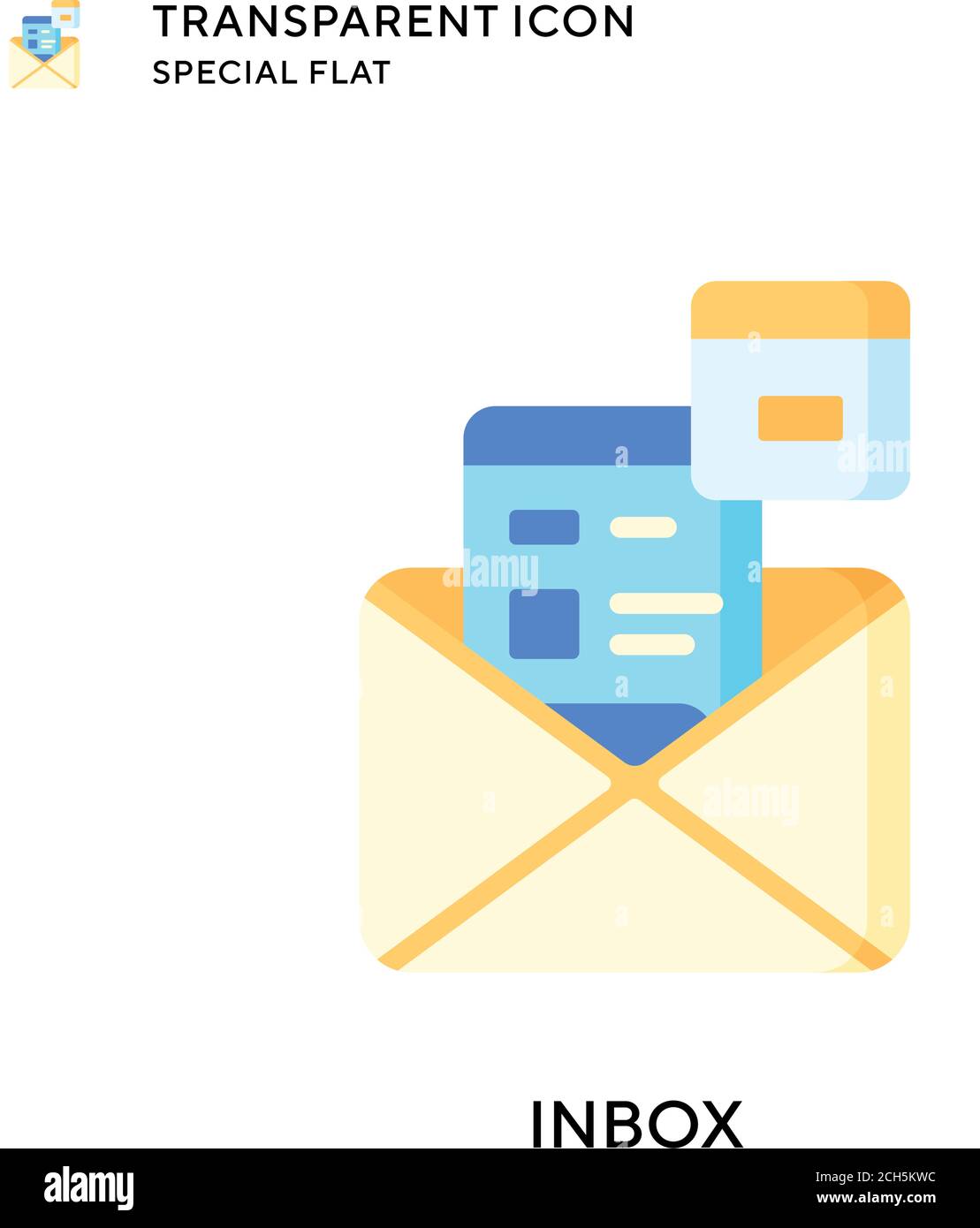 Inbox vector icon. Flat style illustration. EPS 10 vector Stock Vector ...