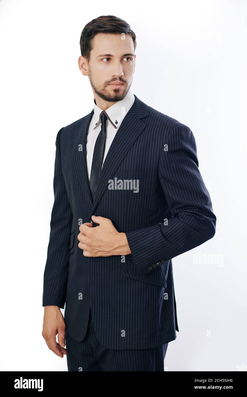 Confident serious businessman Stock Photo