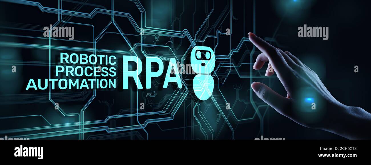 RPA Robotic process automation innovation technology concept on virtual  screen Stock Photo - Alamy