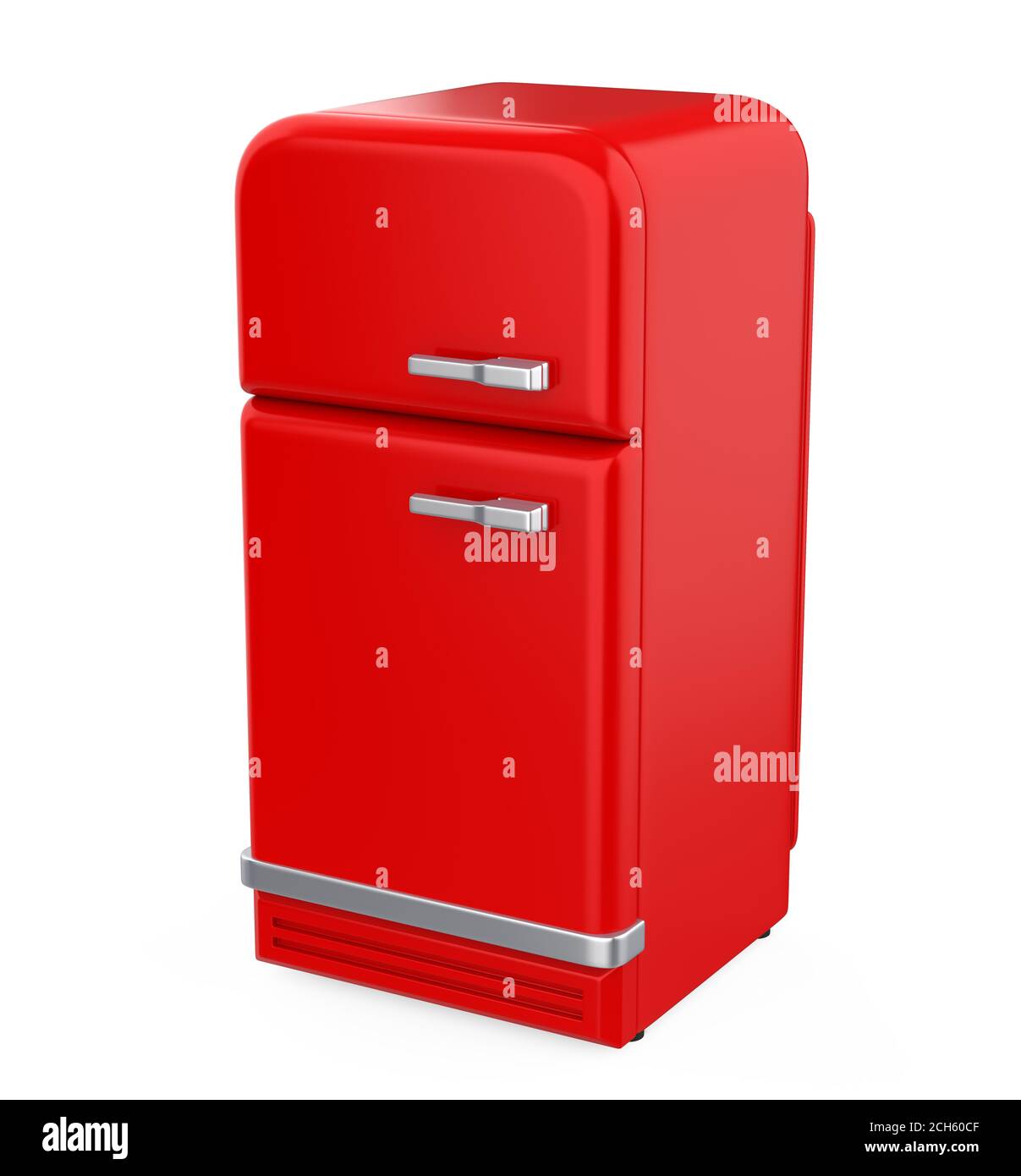 Retro Refrigerator Isolated Stock Photo Alamy