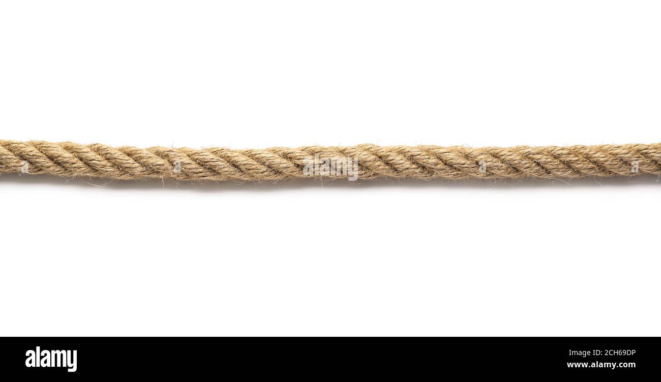 Long Rope Vertical Long rope on white background Stock Photo - Alamy