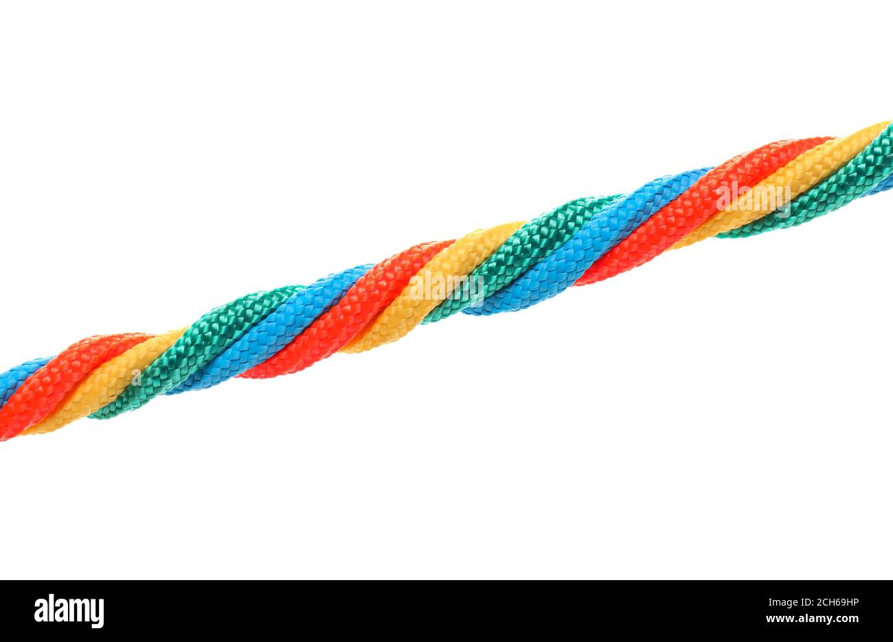 Twisted ropes on white background Stock Photo - Alamy