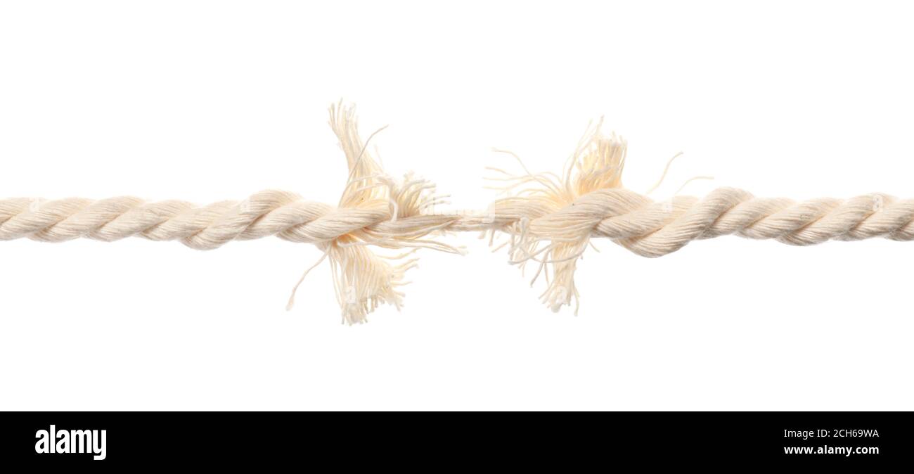 The Long Rope On The White Background Stock Photo, Picture and