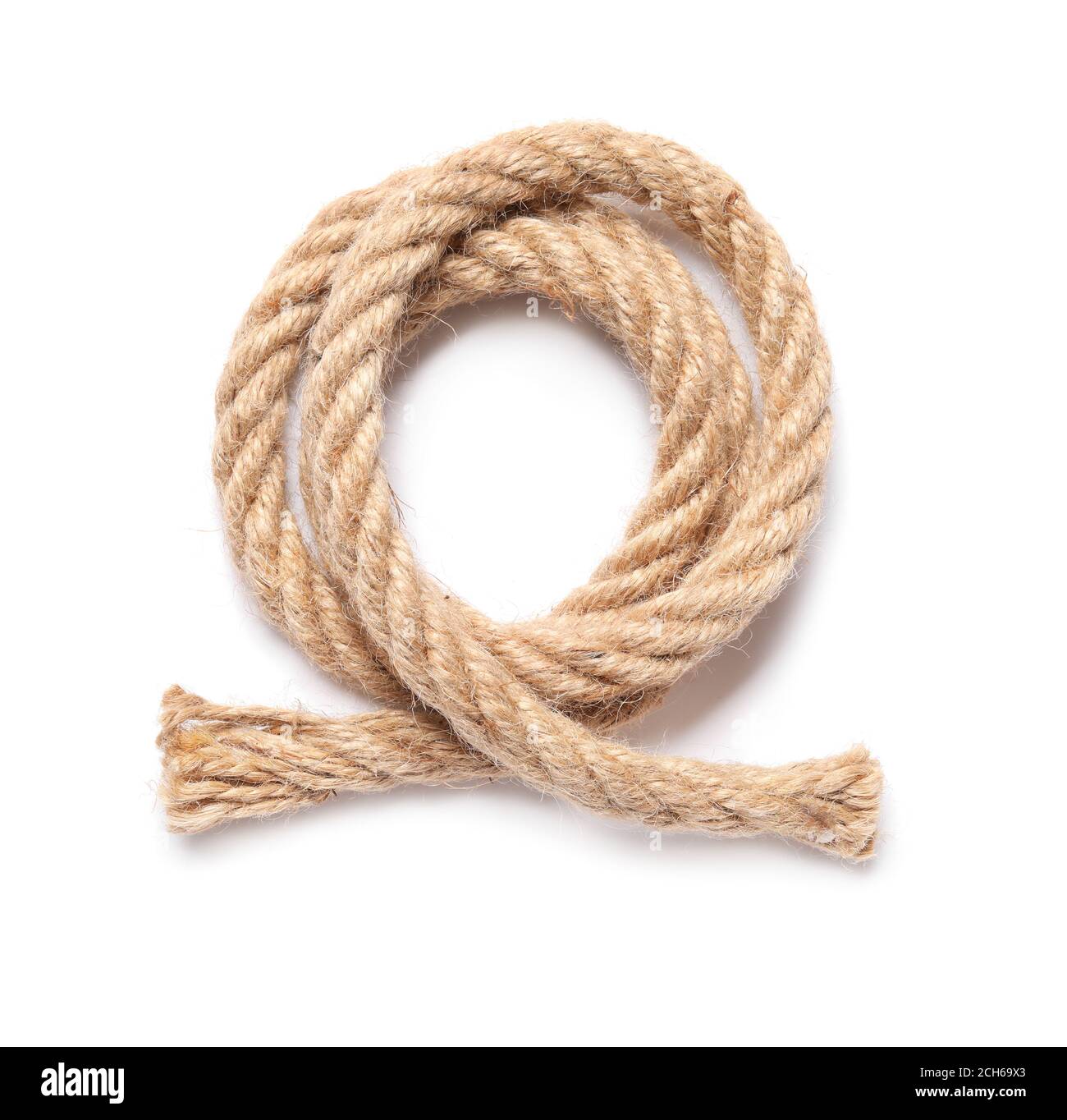 Long Rope Vertical Long rope on white background Stock Photo - Alamy