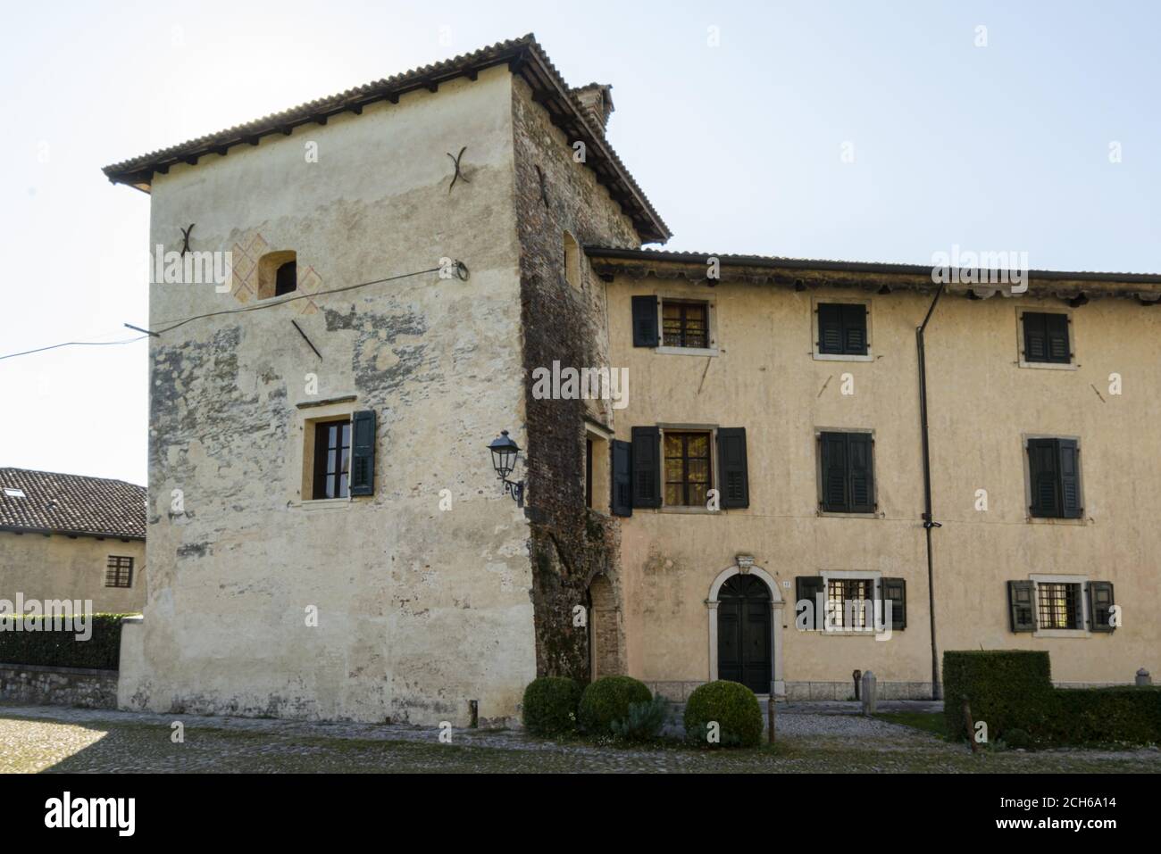 Strassoldo, Italy. September 11, 2020. panoramic view of the houses in ...