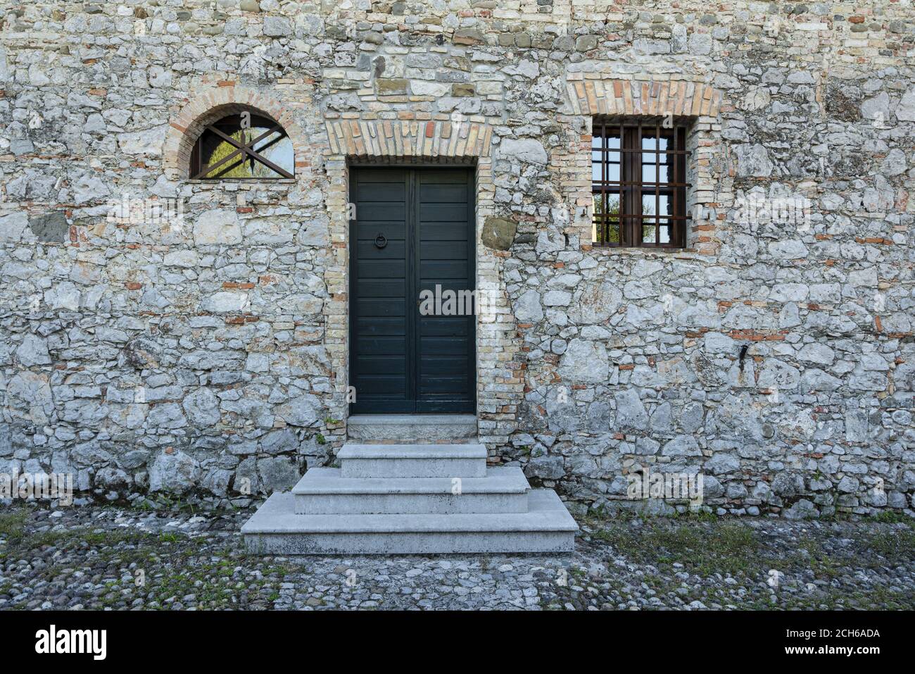 Strassoldo, Italy. September 11, 2020.   the houses in the medieval rural village of Strassoldo Stock Photo