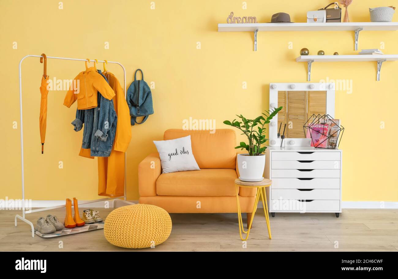 Stylish interior of modern hall Stock Photo - Alamy