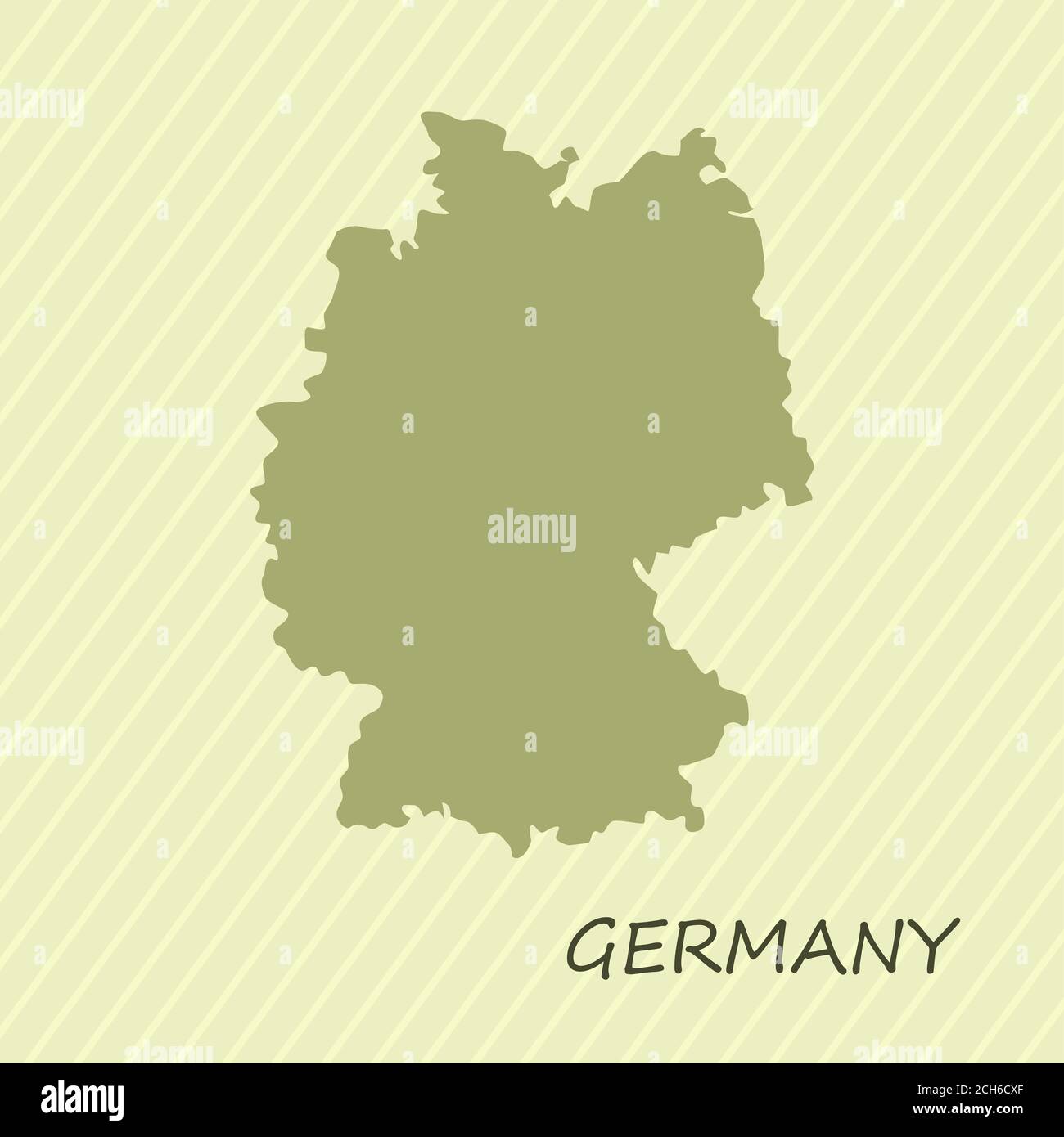 Germany poster print for wall art. Canvas map for wall decor. Vector illustration Stock Photo