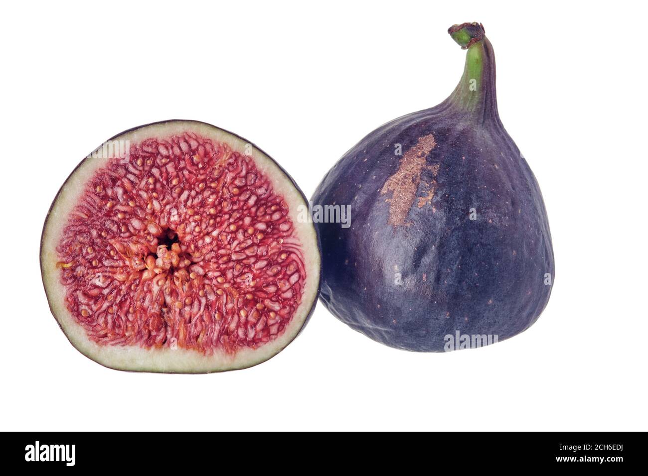 Fresh, jucy figs isolated on a white background Stock Photo