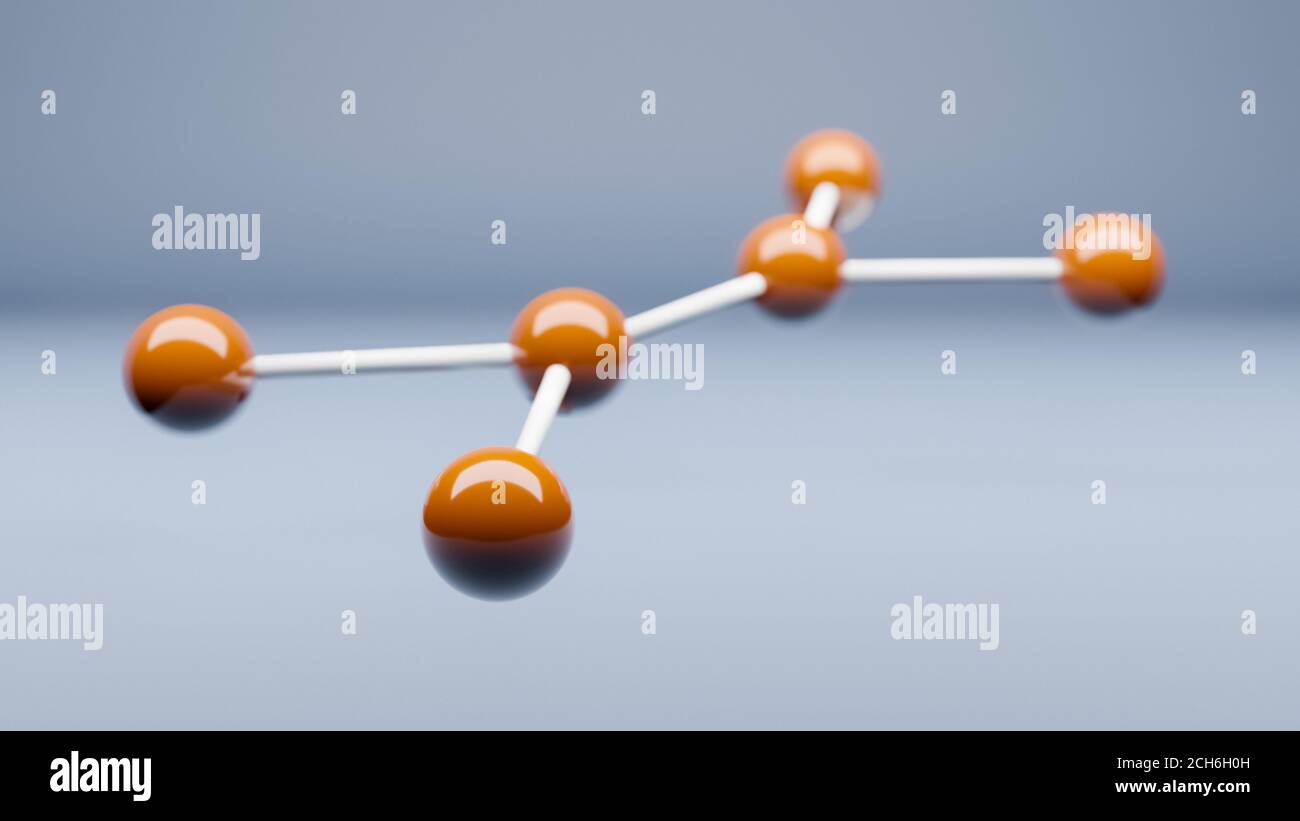 Molecules model structure, render illustration, conceptual background