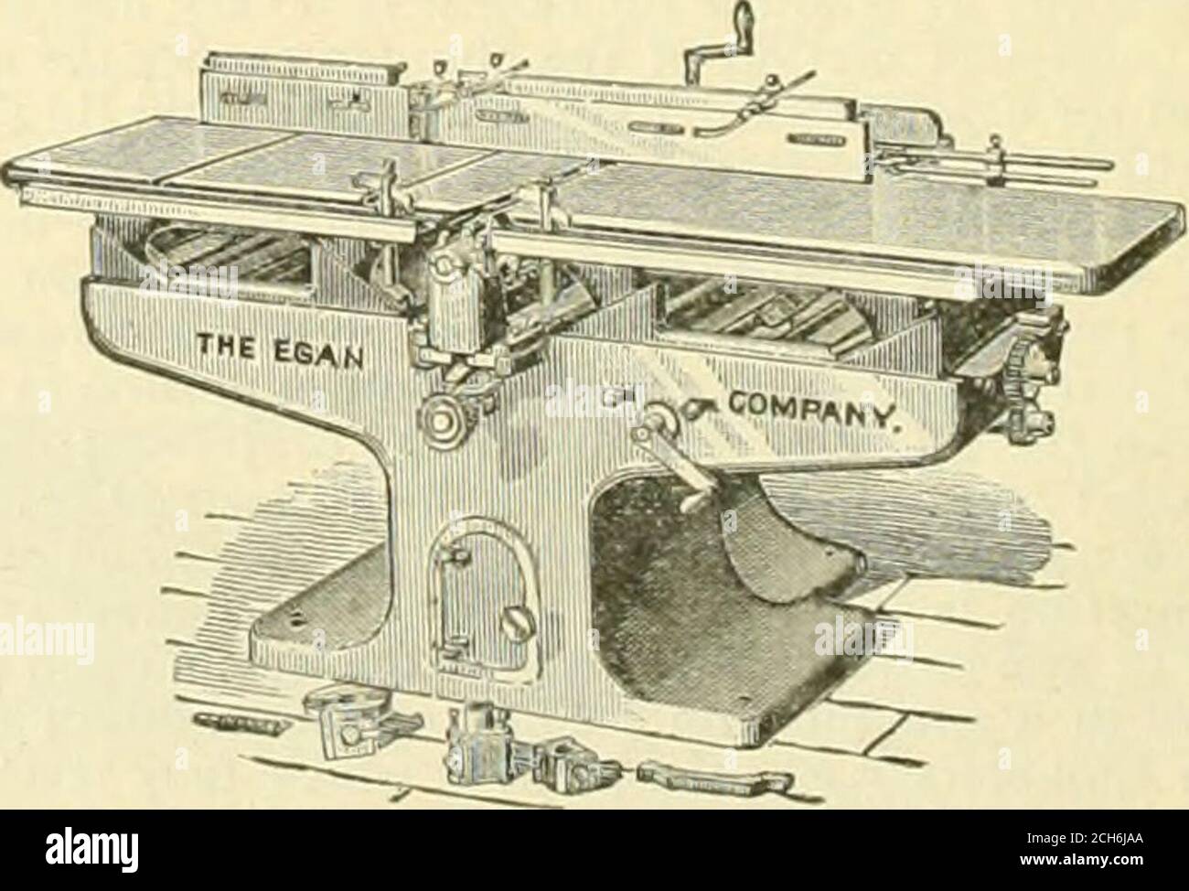 . American engineer and railroad journal . eavy and light work, possessing allthe advantages of the No. i and No. 2 machines, but of greatercapacity. It will be found especially adapted to car work, agri-cultural work, general wood-working purposes, and for dress-ing and taking out of twist large timbers and planing a rightangle at one operation. The main head is slotted on all foursides, and 19J2 in. wide, and, running in connection with thefour-sided upright head, makes a very desirable machine forgeneral use, and gives the very best of satisfaction. The column is one complete casting cored Stock Photo