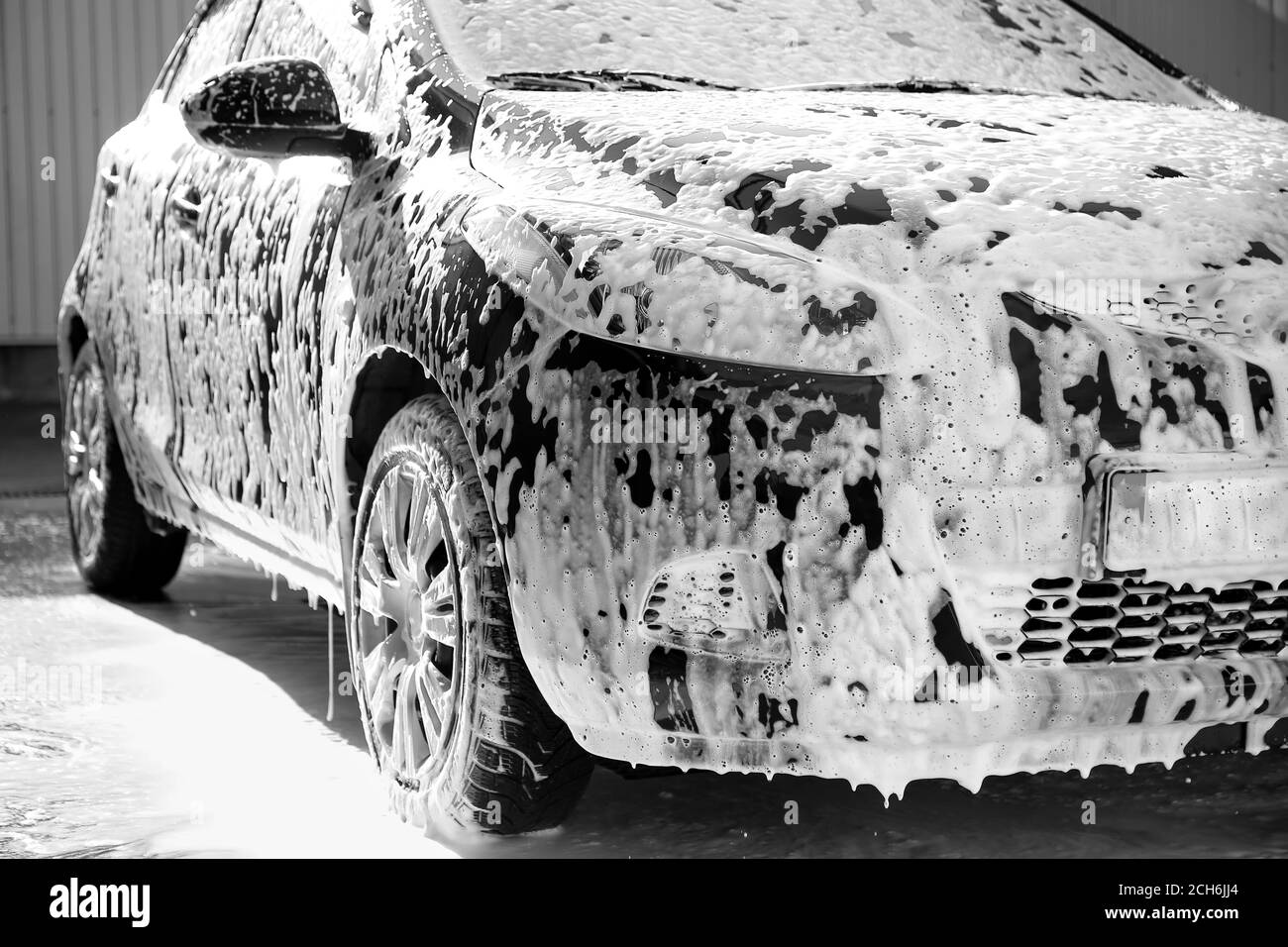 Car wash equipment Black and White Stock Photos & Images Alamy