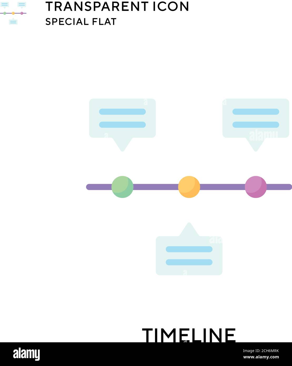 Timeline vector icon. Flat style illustration. EPS 10 vector Stock ...