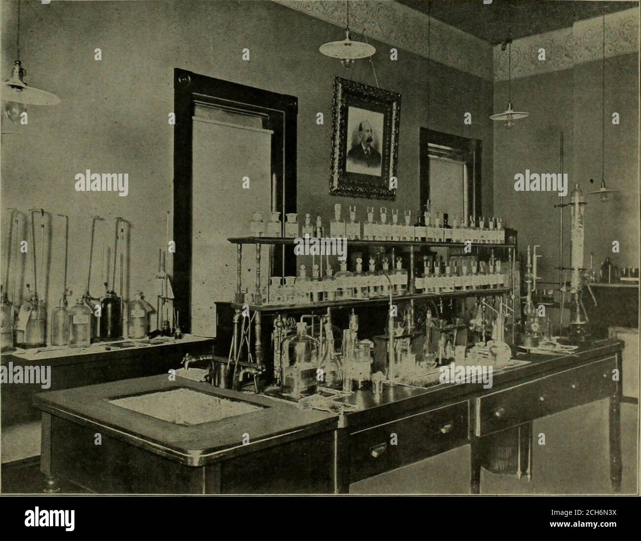 Laboratory apparatus for heating water hires stock photography and