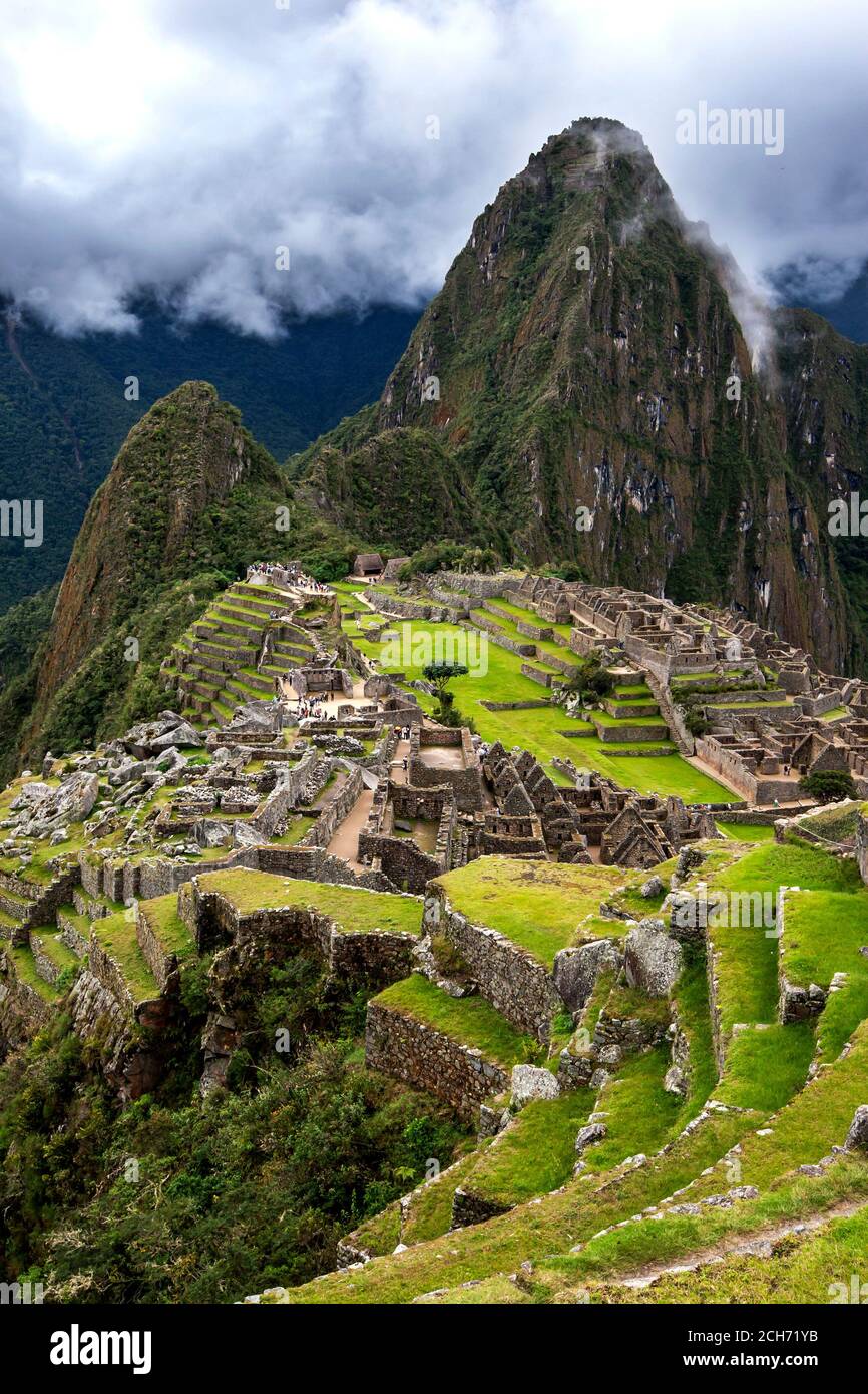 The ancient ruins of Machu Picchu which is a 15th-century Inca site ...