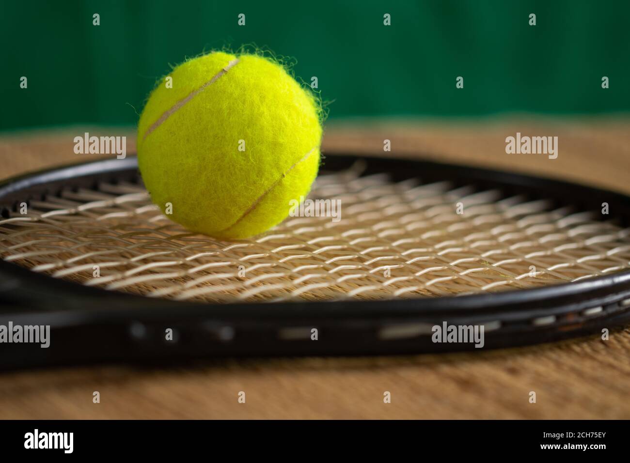 Close look over tennis court equipment Stock Photo Alamy
