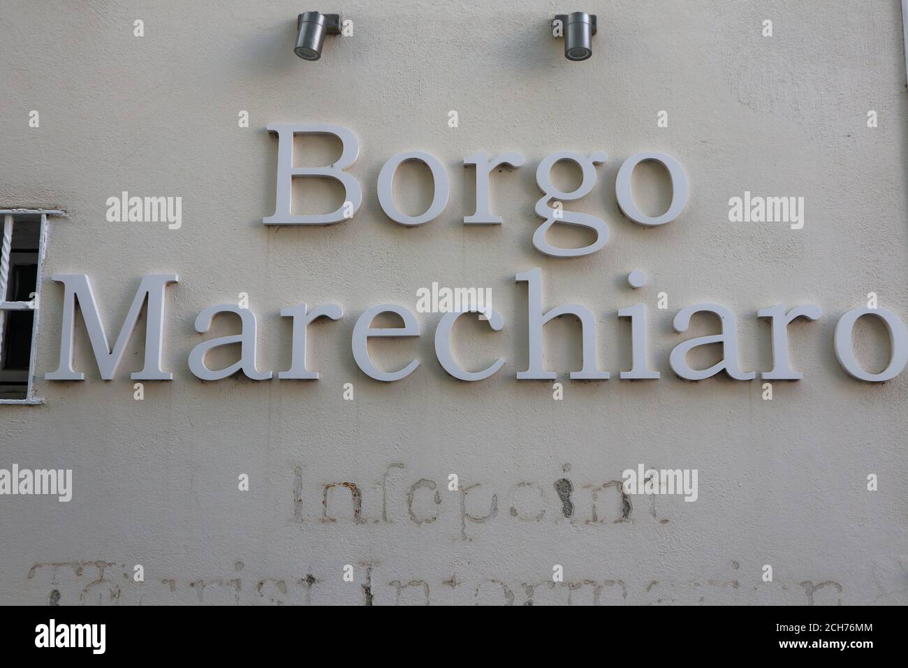 Napoli - Infopoint a Borgo Marechiaro Stock Photo