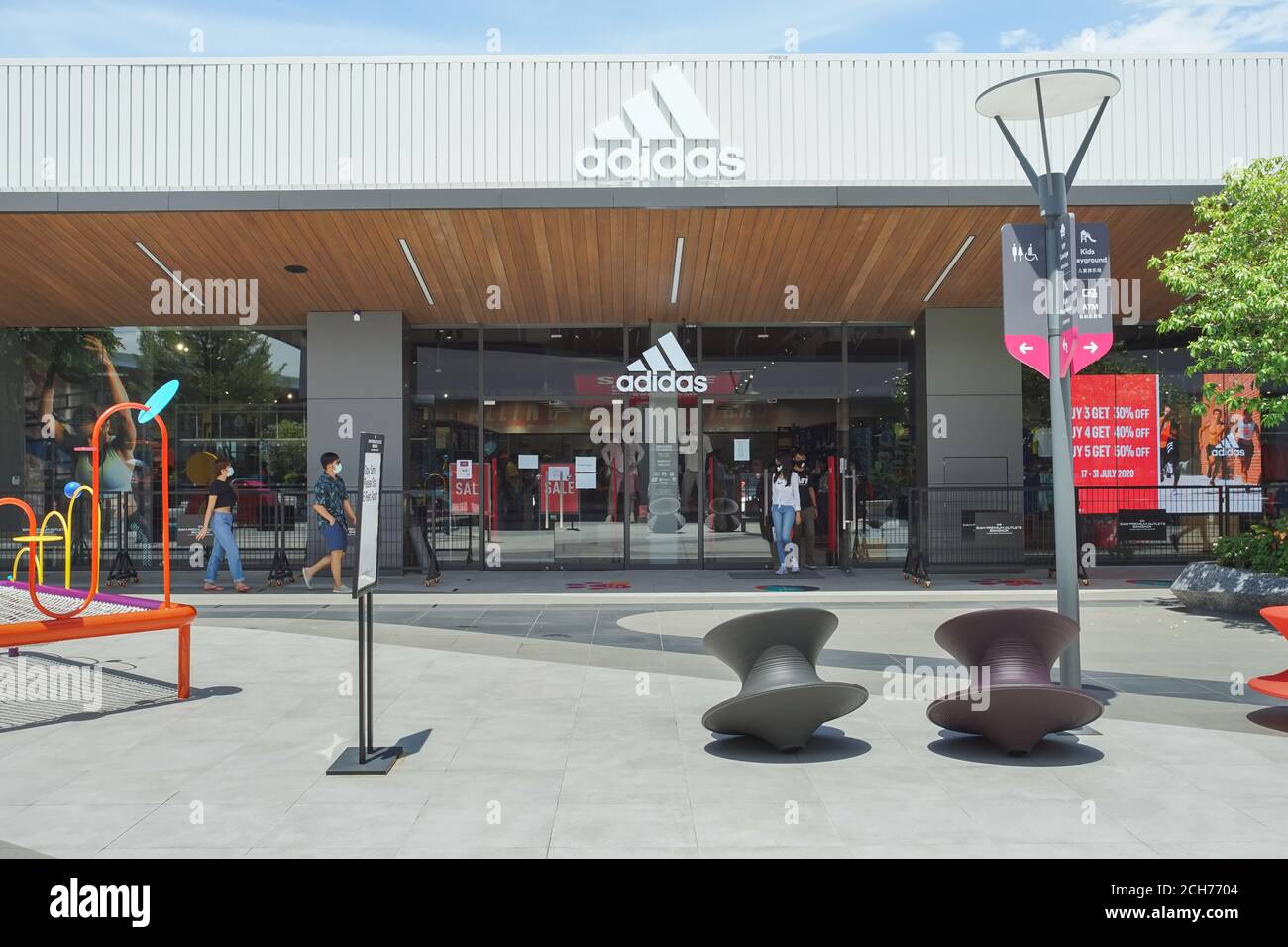Samut Prakan, Thailand - July 28, 2020: Adidas shop in Siam Premium Outlets  Bangkok. Adidas is the largest sportswear manufacturer in Europe and the s  Stock Photo - Alamy