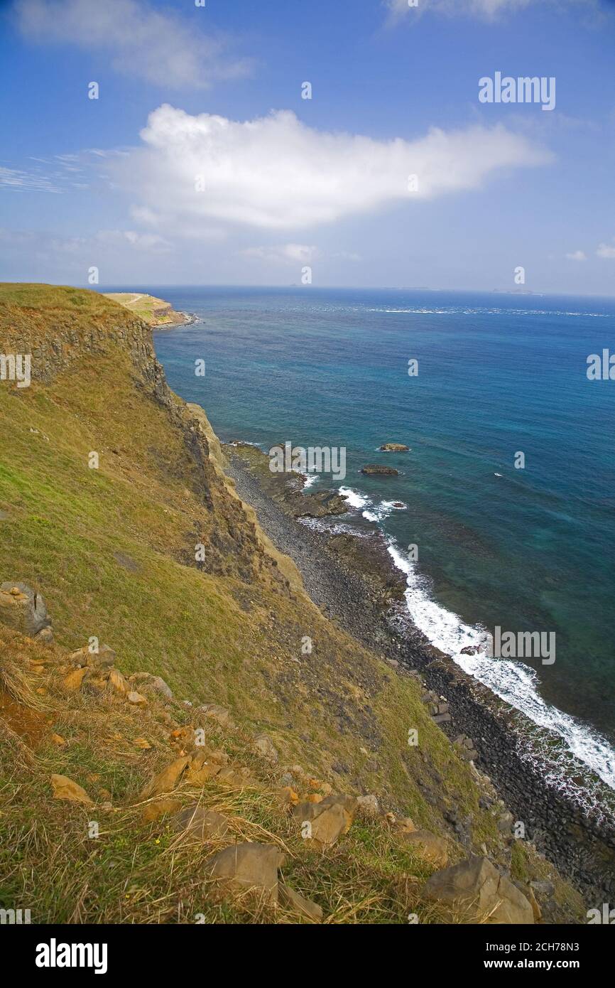 Taiwan Penghu Qimei Niuping coast Stock Photo