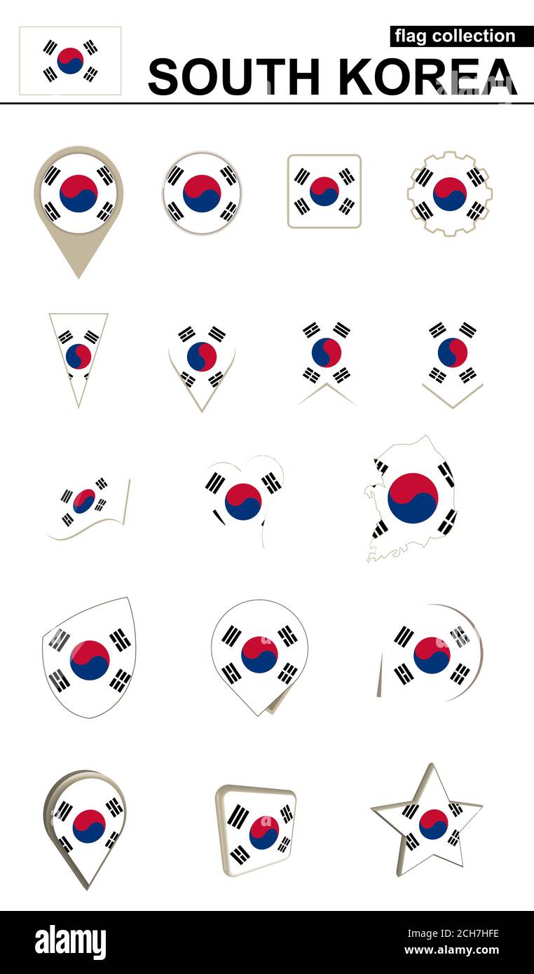 Editable south korea flag vector Stock Vector Images - Alamy