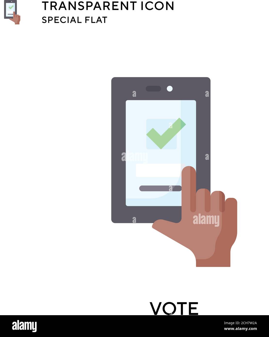 Vote vector icon. Flat style illustration. EPS 10 vector. Stock Vector
