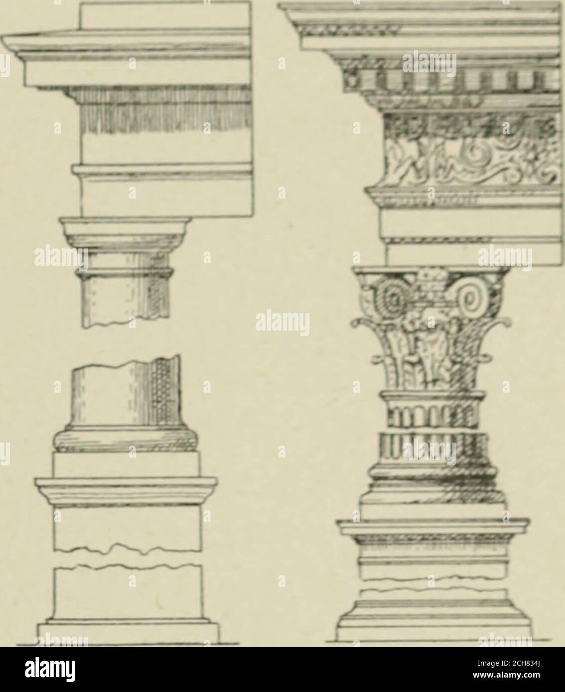 Chapiteau et base de colonne hi-res stock photography and images - Alamy