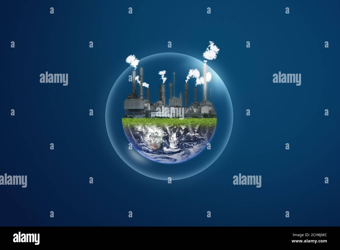 Pollution and Global Warming Concept. Element of this image are furnished by NASA Stock Photo