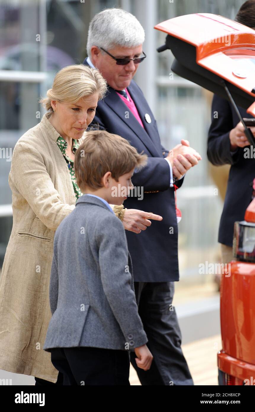 The Countess of Wessex (left) and her son James, Viscount Severn (front