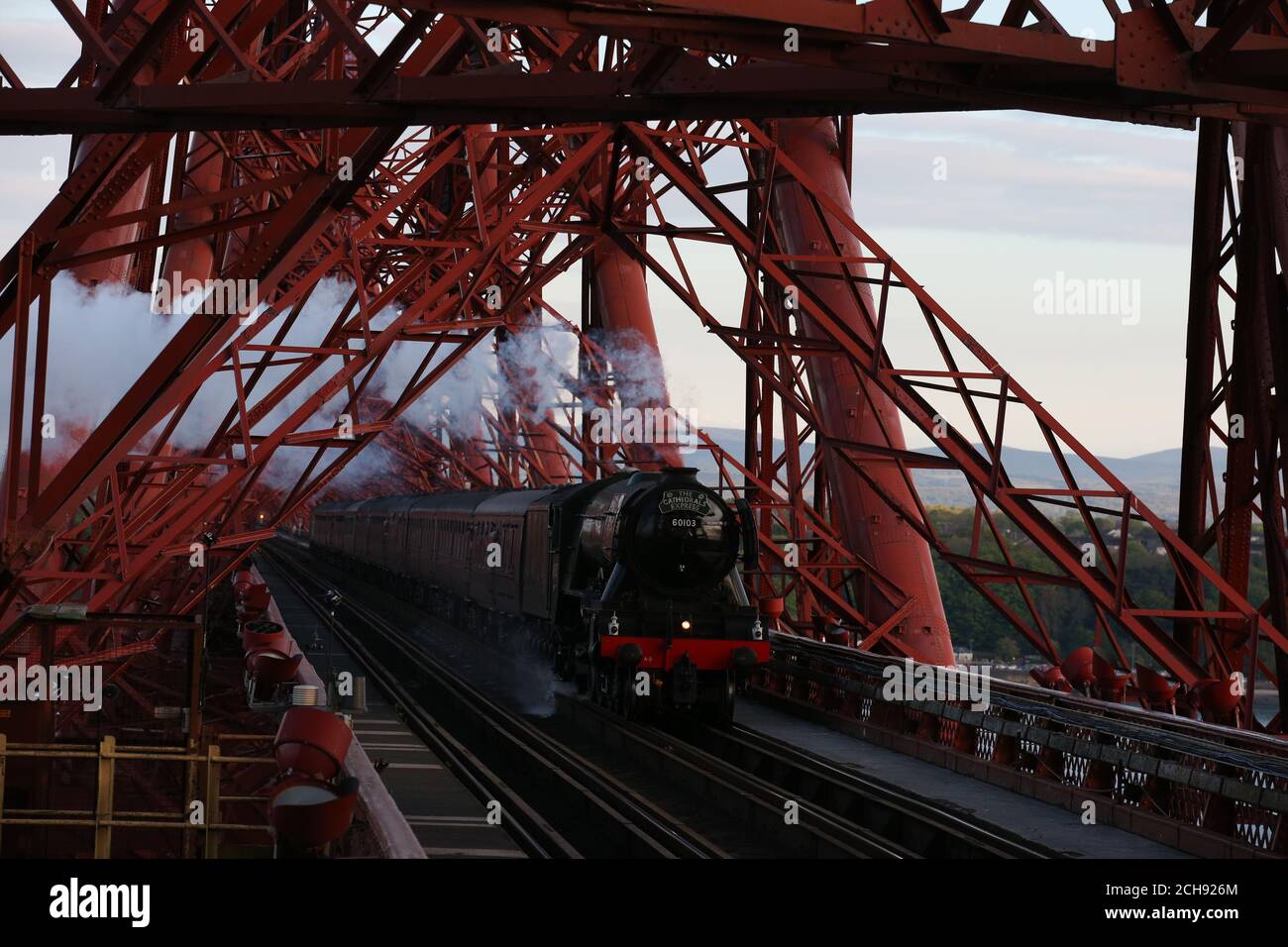 Wee Blue Coo Grußkarte – Flying Scotsman Forth Bridge Design, 17,5 X 12,5 Cm, Mit Umschlag
