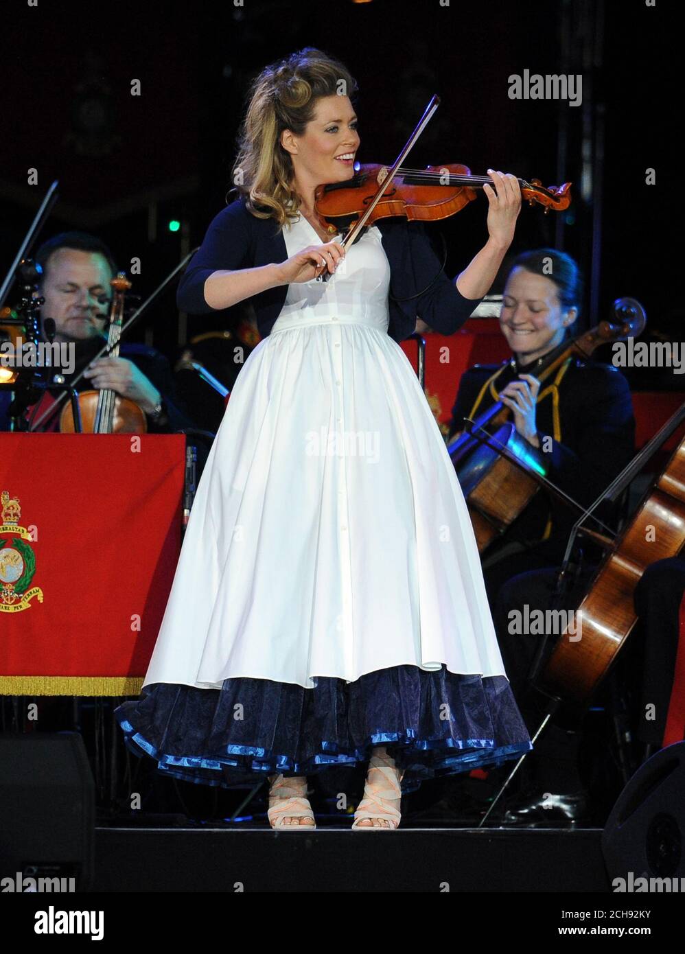 Lettice Rowbotham performs during the televised celebration of the