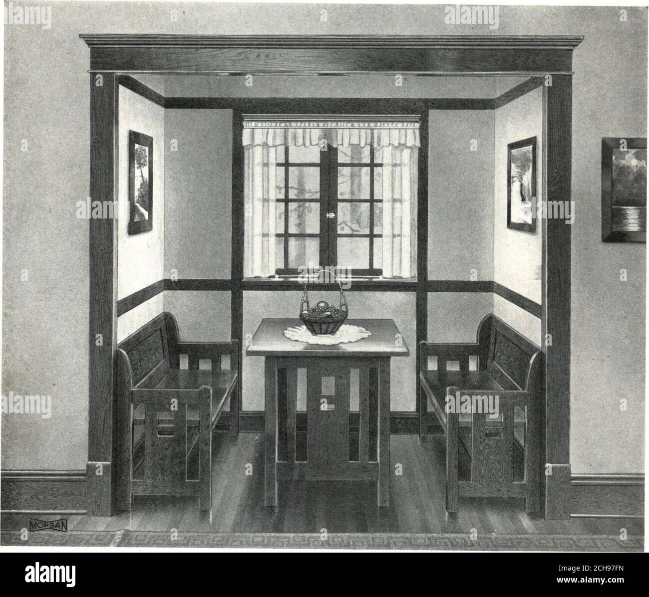 Building with assurance . Breakfast Nook M-392 TN PLANNING a breakfast nook,  be sure to place it on^ the sunny side of the house so that it will be  cheerful aswell, image size:1300x1197