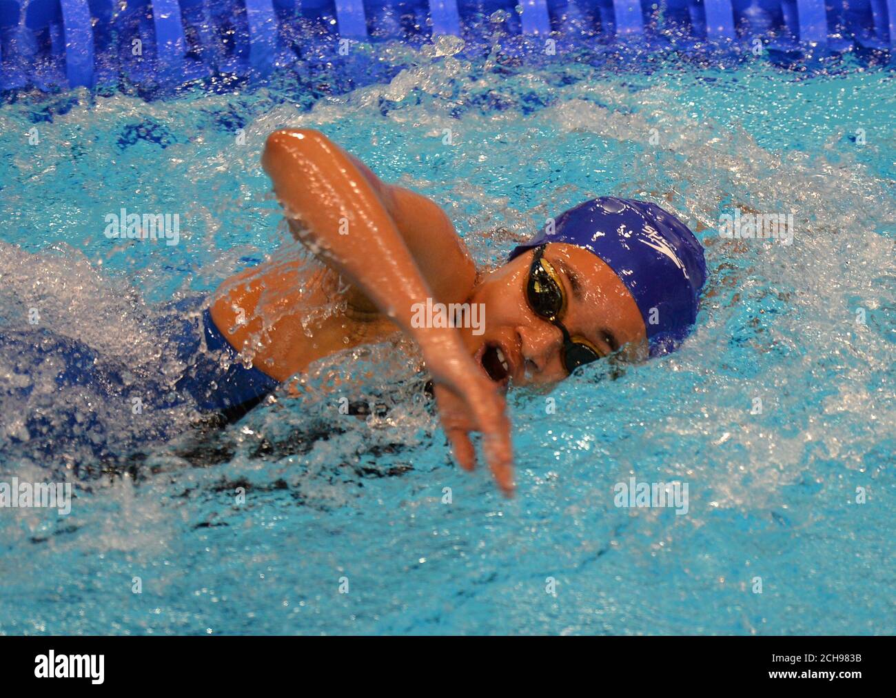 Great Britain's Alice Dearing competes in the Women's 800m Freestyle heats during day ten of the European Aquatics Championships at the London Aquatics Centre, Stratford. PRESS ASSOCIATION Photo. Picture date: Wednesday May 18, 2016. See PA story SWIMMING London. Photo credit should read: Tony Marshall/PA Wire. RESTRICTIONS: Editorial use only, No commercial use without prior permission, please contact PA Images for further information: Tel: +44 (0) 115 8447447. Stock Photo
