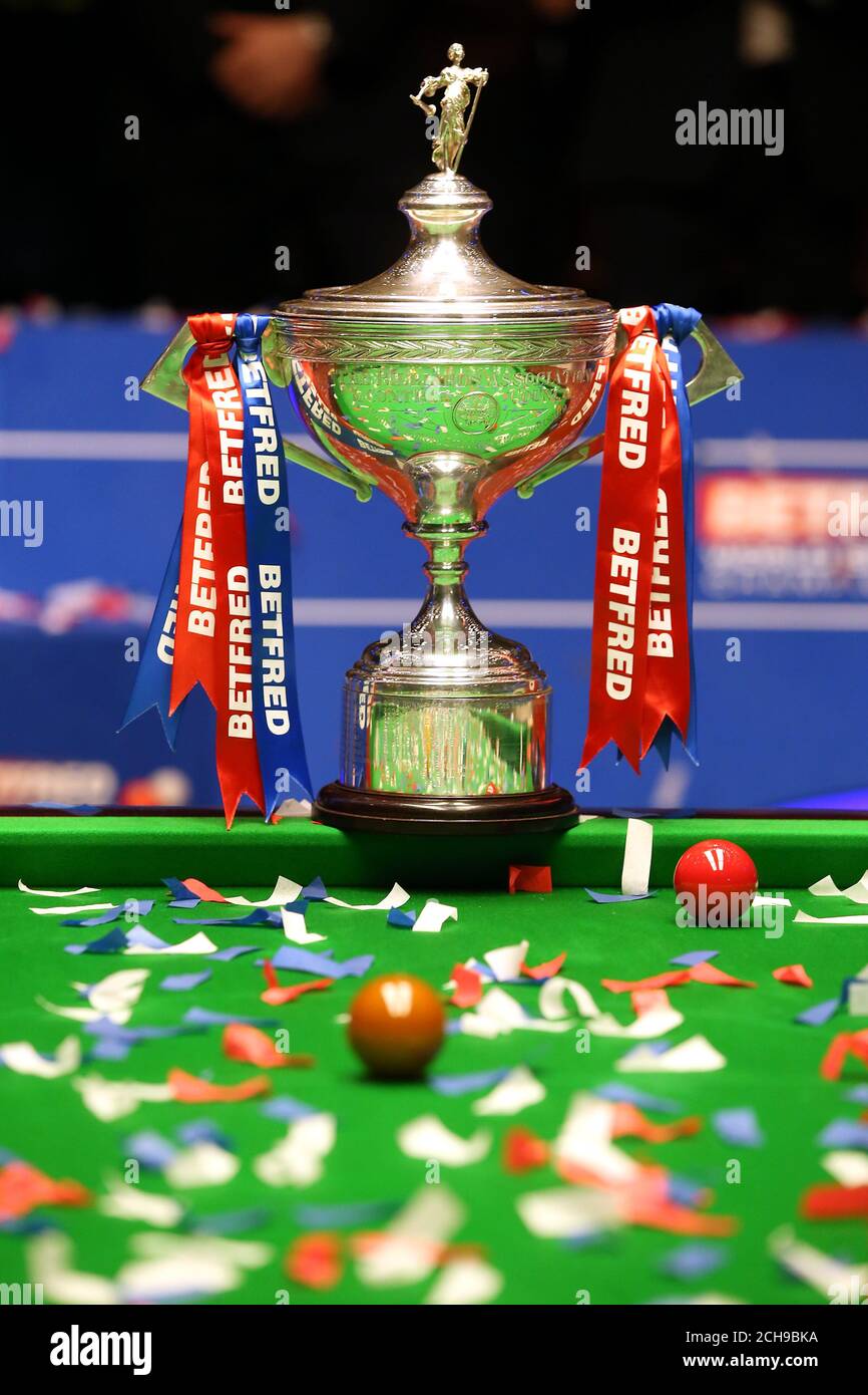 The Betfred Snooker World Championship trophy Stock Photo