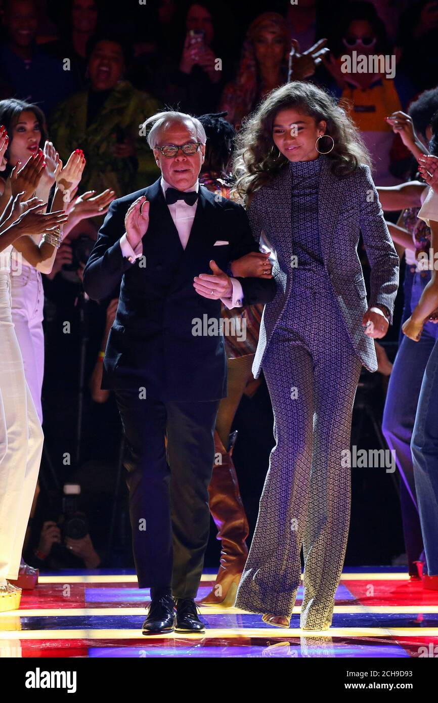 Designer Tommy Hilfiger appears with Zendaya at his Fall/Winter 2019-2020  women's ready-to-wear collection show during the Paris Fashion Week in  Paris, France, March 2, 2019. REUTERS/Regis Duvignau Stock Photo - Alamy