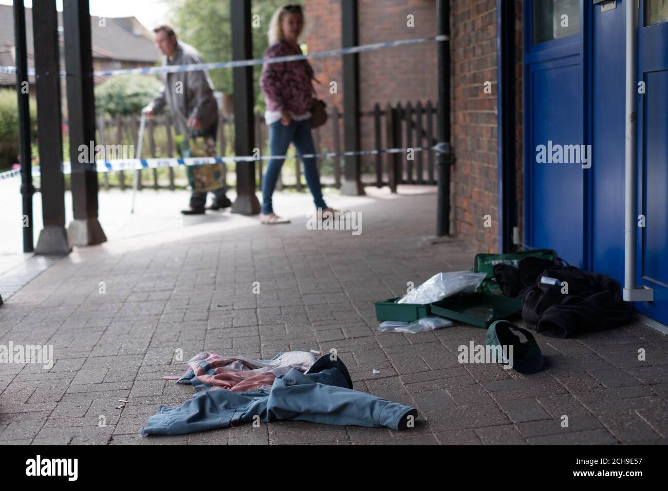 The scene of a multiple stabbing in Hampton, west London today. ASSOCIATION Friday May 20 2016. See PA story. Photo credit should read: Stefan Rousseau/PA. Stock Photo