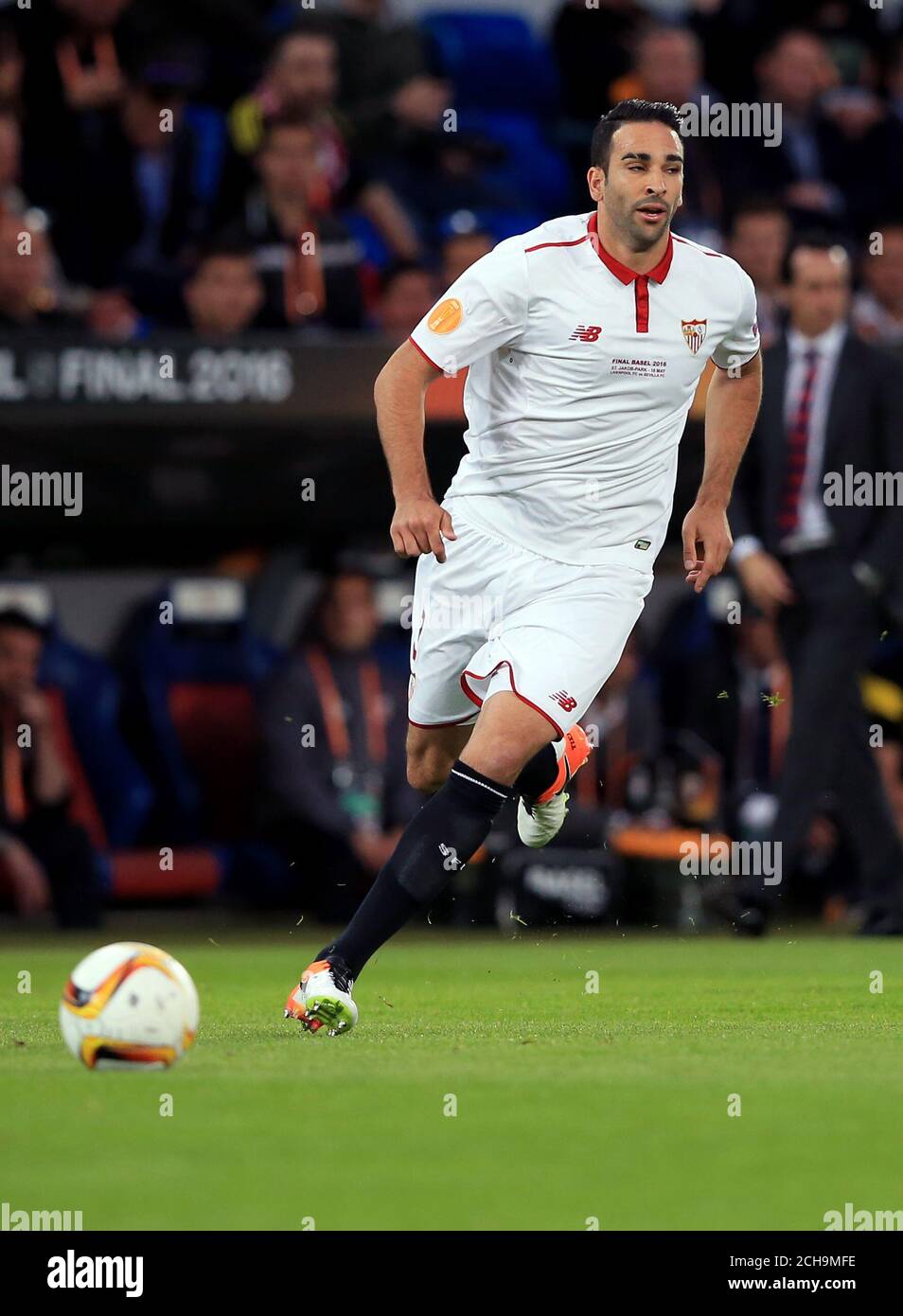 Sevilla's Adil Rami during the match at St. Jakob-Park, Basel, Switzerland  Stock Photo - Alamy