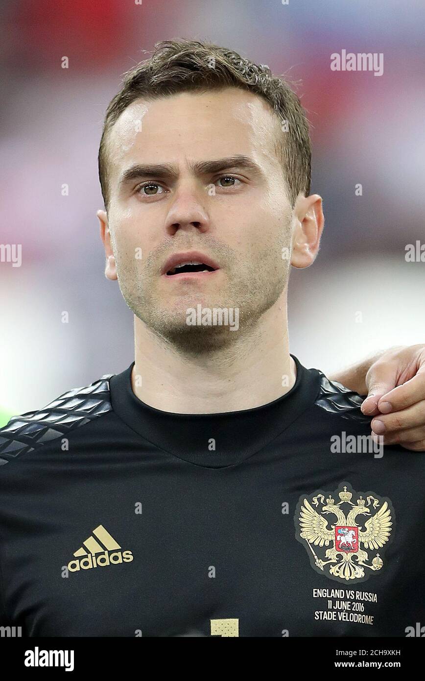 Russia goalkeeper Igor Akinfeev Stock Photo - Alamy