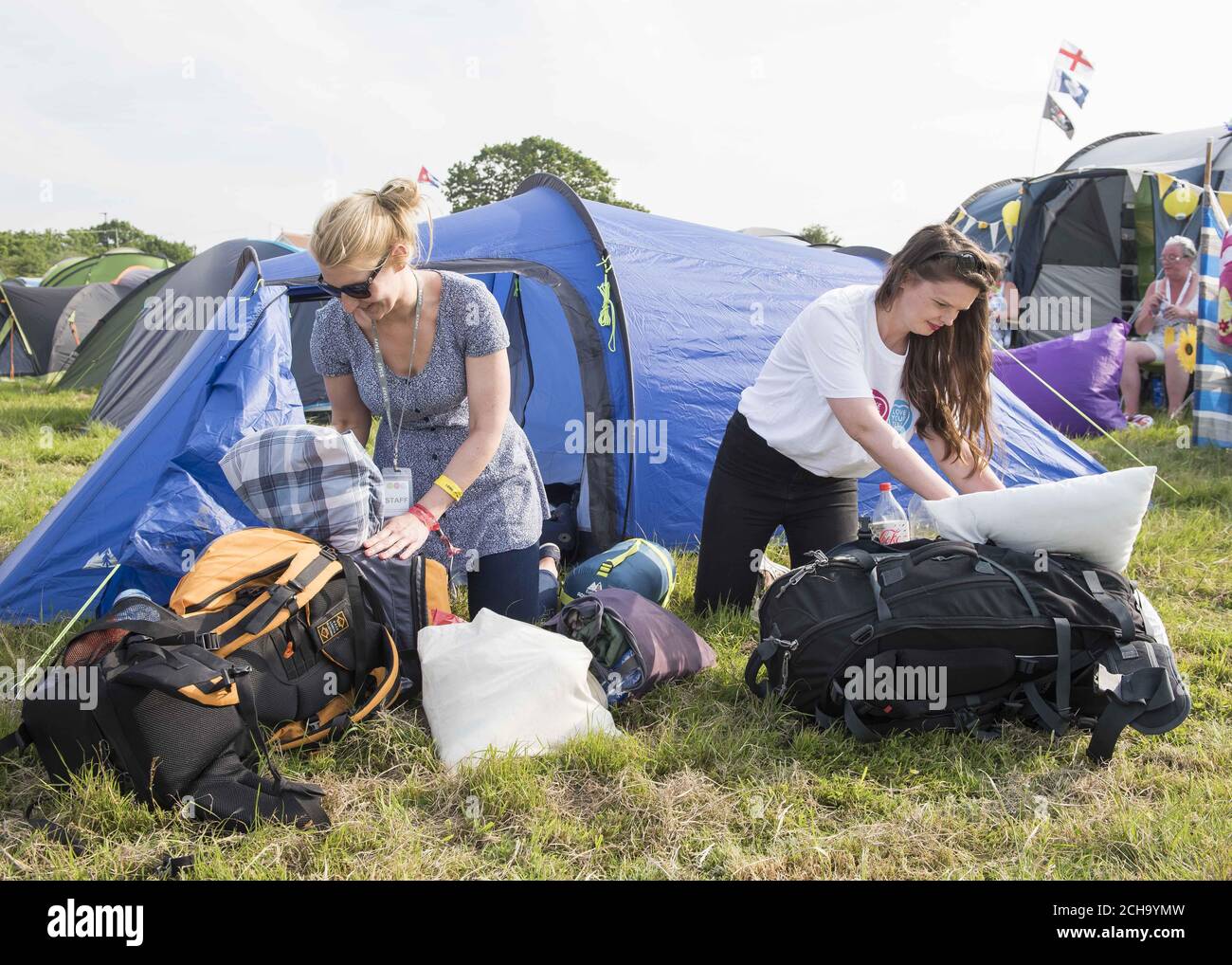 Camping equipment isle wight festival hires stock photography and images Alamy