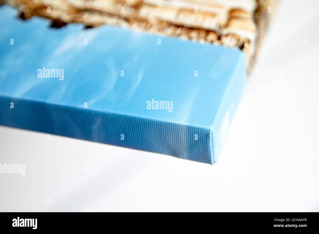 Canvas print. Photo with gallery wrap method of canvas stretching on