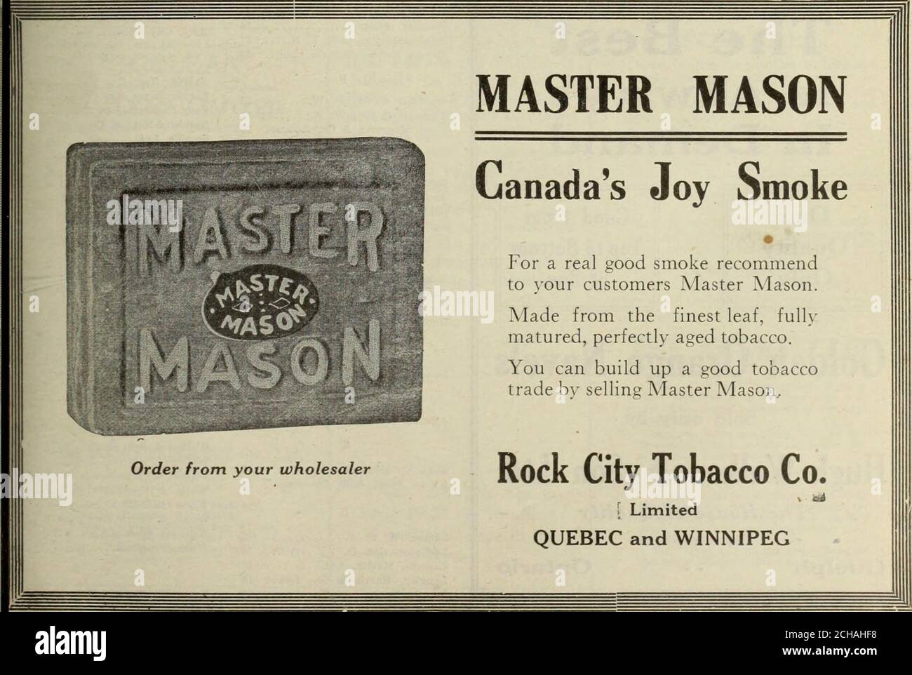 Rock City Tobacco Tin Quebec (JAS) Rock City Tobacco Tin Quebec (JAS)